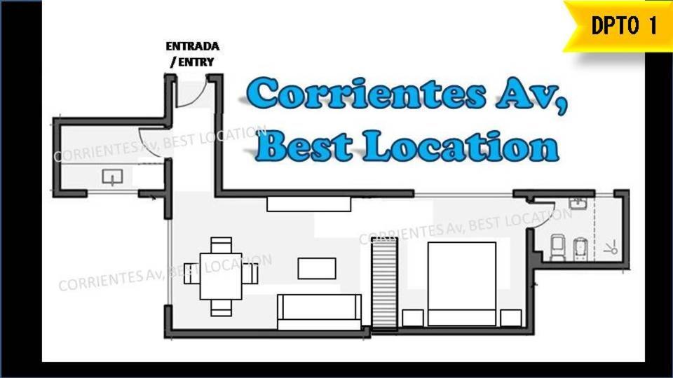 Corrientes Av, Best Location Buenos Aires Bagian luar foto
