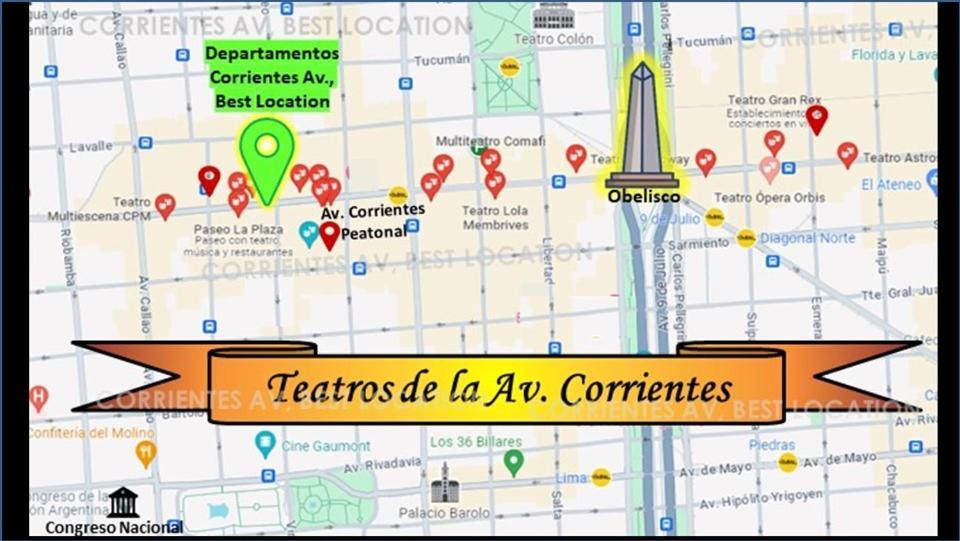 Corrientes Av, Best Location Buenos Aires Bagian luar foto